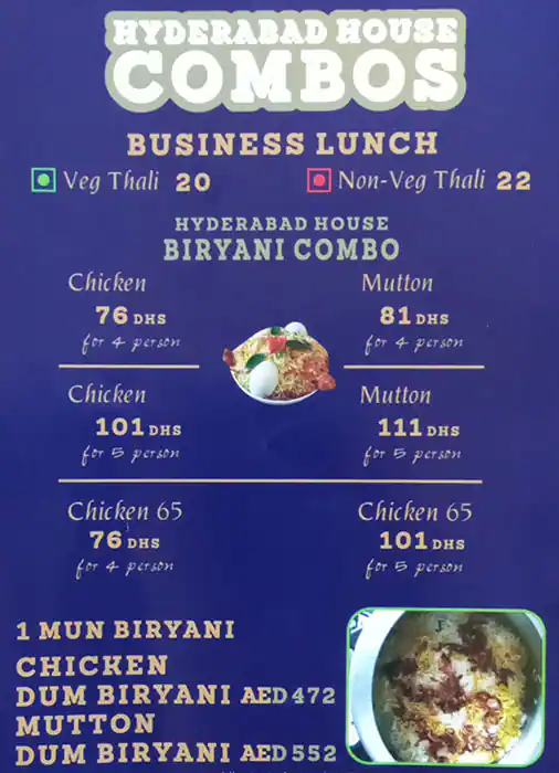 Tasty Hyderabad House Restaurant Menu 