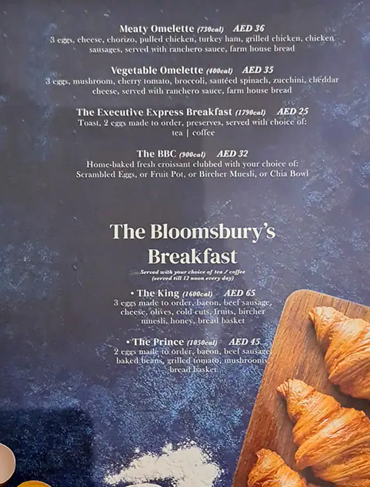 Bloomsbury's Menu in Al Ghurair Centre, Al Rigga, Dubai 