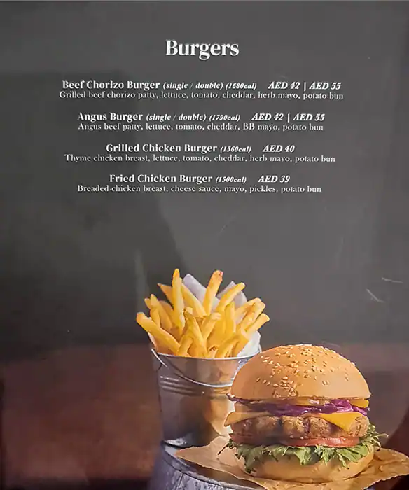 Bloomsbury's Menu in Al Ghurair Centre, Al Rigga, Dubai 