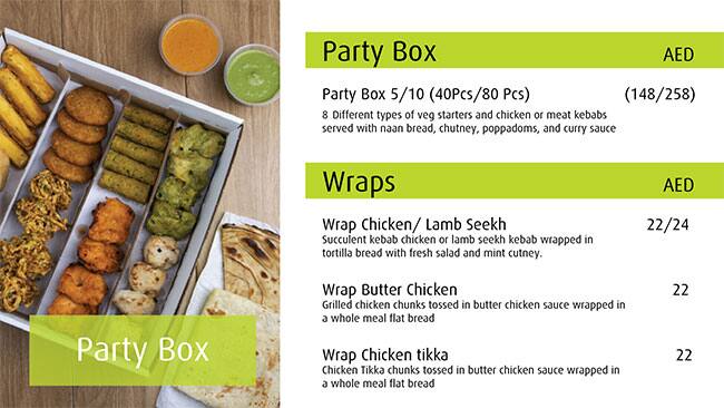 Curry Box Menu in Burj Khalifa Area 