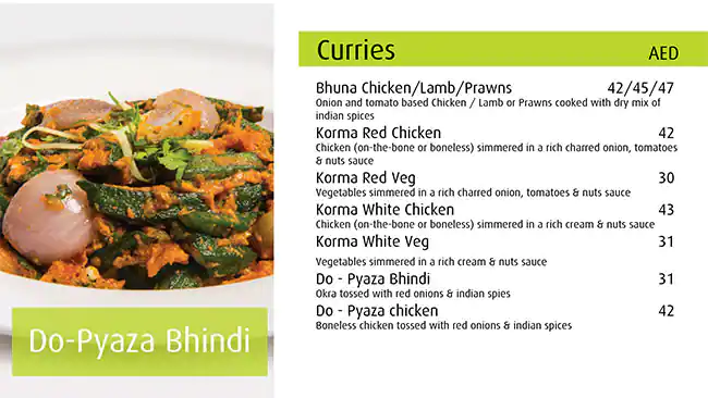 Curry Box Menu in Burj Khalifa Area 