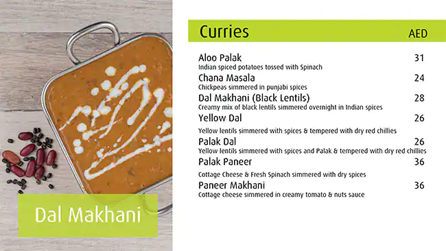 Curry Box Menu in Burj Khalifa Area 