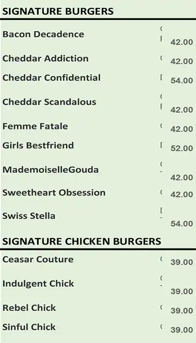 FRIES BEFORE GUYS - Burgers Menu 