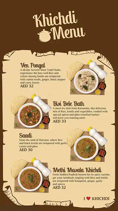 Khichdi Tales Menu in Barsha 