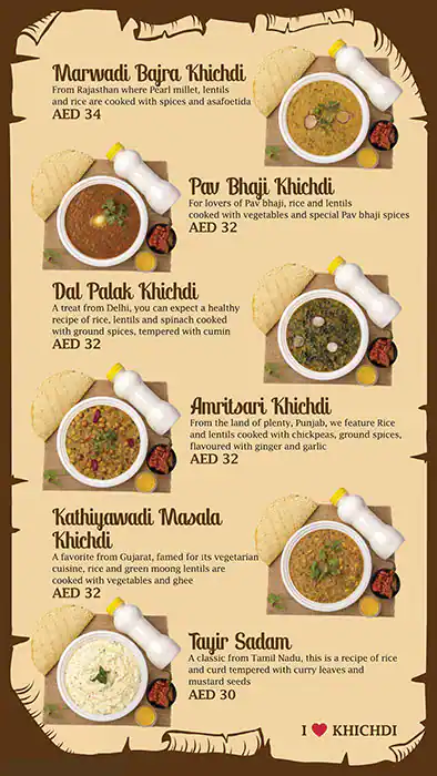 Khichdi Tales Menu in Barsha 