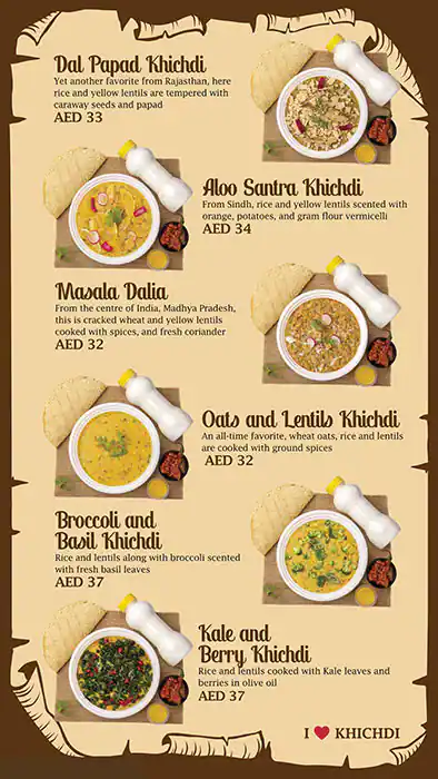 Khichdi Tales Menu in Barsha 