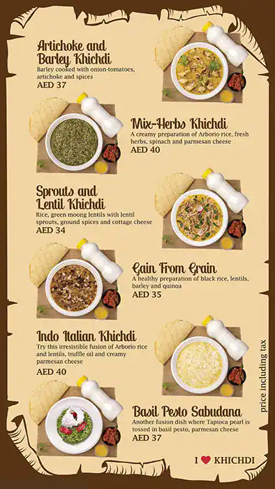 Khichdi Tales Menu in Barsha 