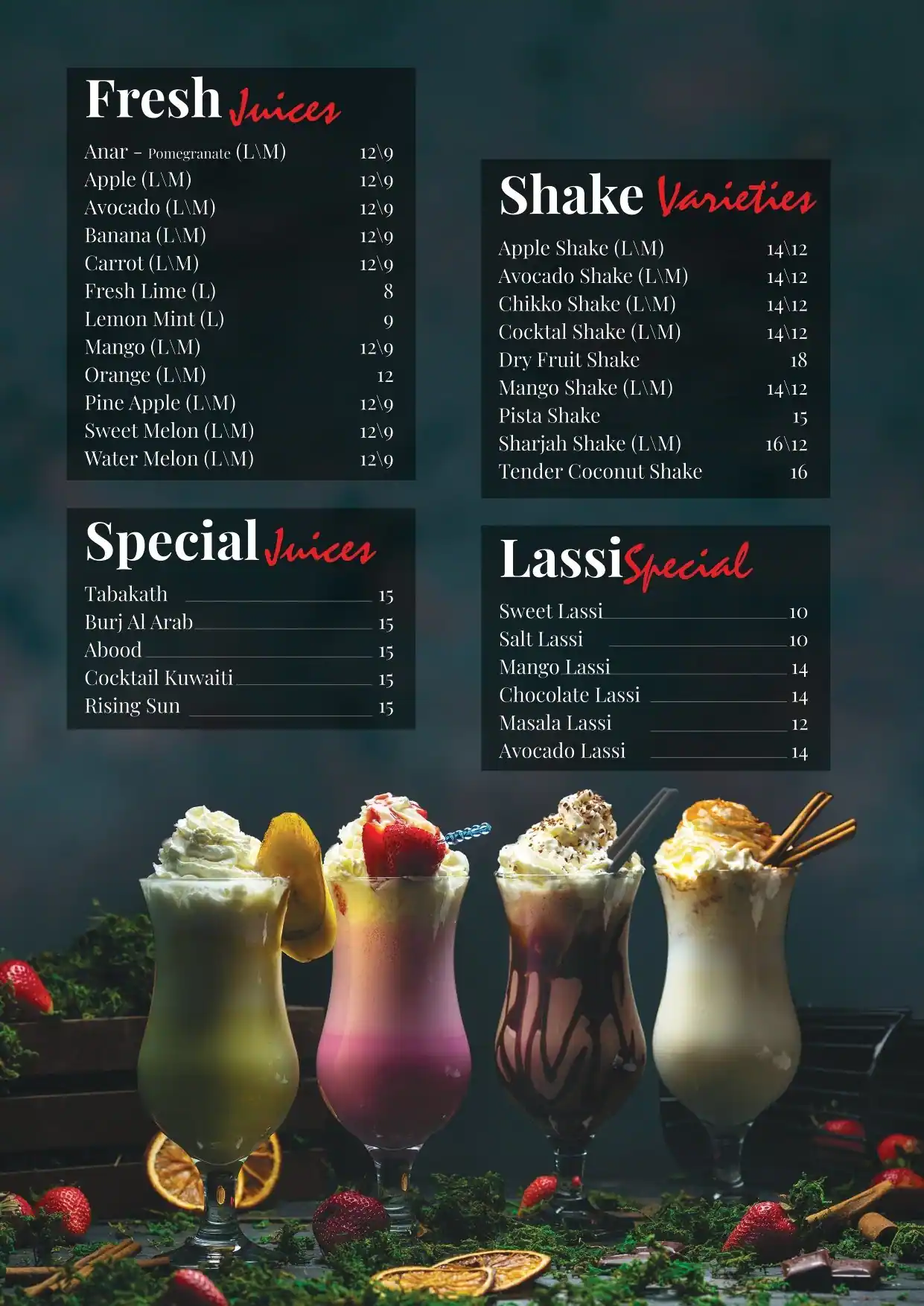 Indian Coffee House Menu in Mankhool, Dubai 