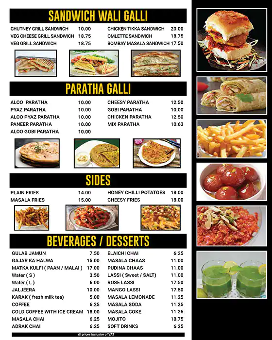 Chaat Galli Menu in Barsha 