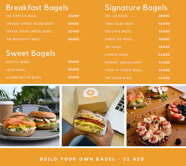 Bagel and Co Menu in New Dubai 