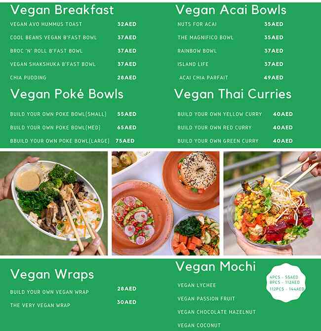 Vegan and Co Menu in Dubailand 