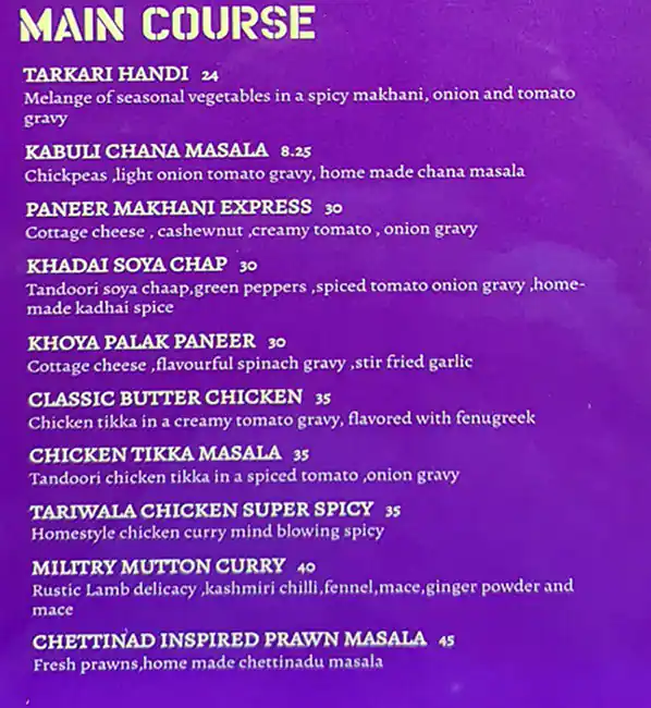 Masala Mantra Menu in Jumeirah Village, Dubai 