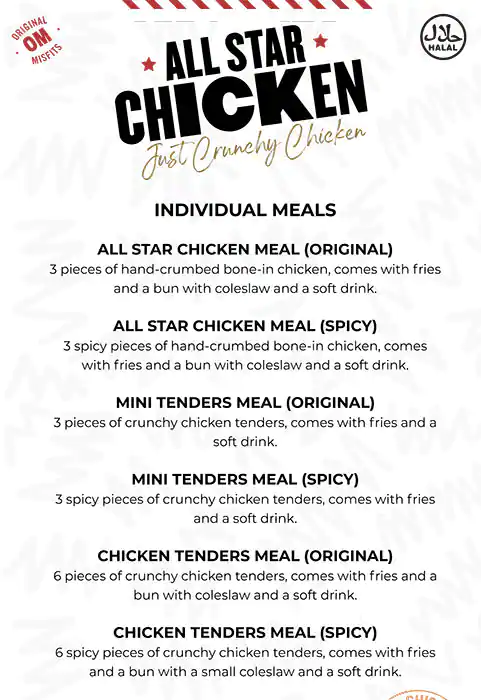 All Star Chicken Menu in Barsha 