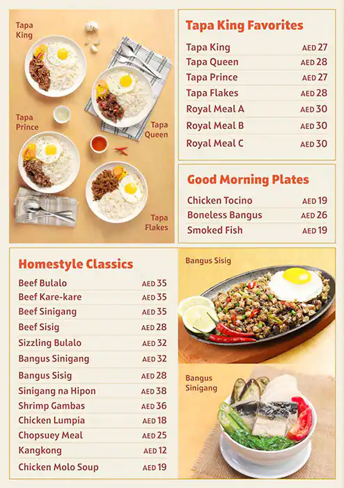 Tapa King - طابا كينغ Menu in Ibn Battuta Mall, Jebel Ali Village, Dubai 