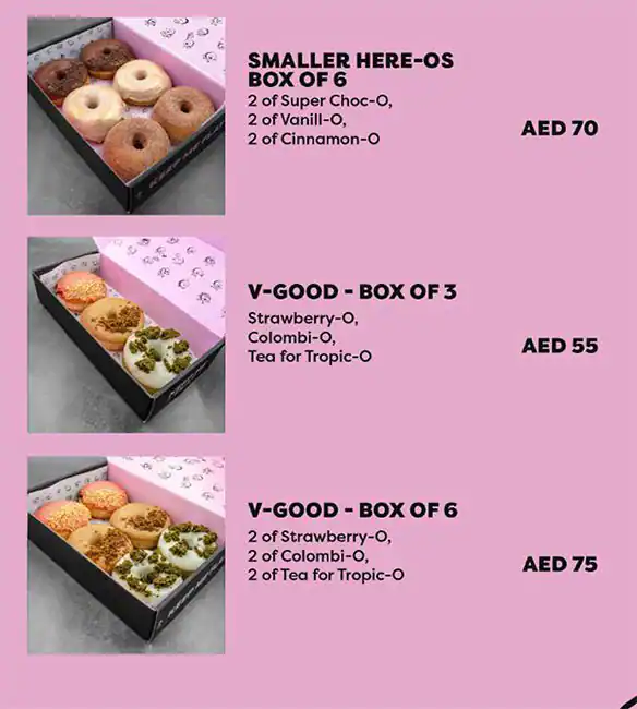 Here-O Donuts Menu in Barsha 
