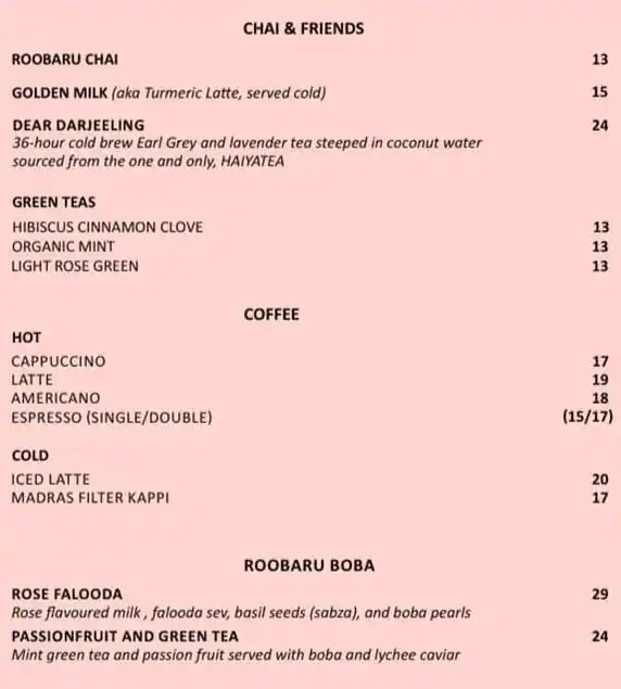 Roobaru Menu in Downtown Dubai, Dubai 