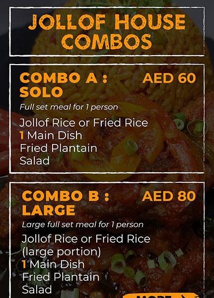 Jollof House Restaurant Menu in Barsha 