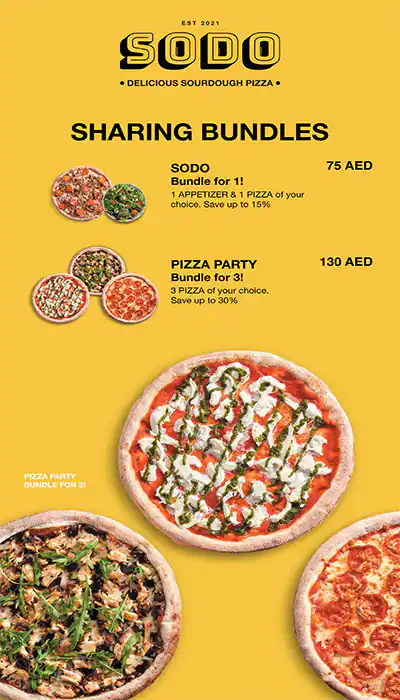 Tasty food Pizzamenu New Dubai