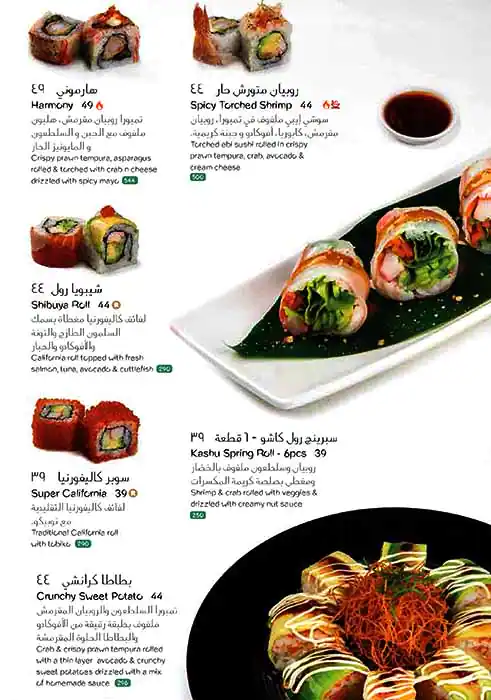 Sushi Library Menu in Cluster R, Jumeirah Lake Towers, Dubai 