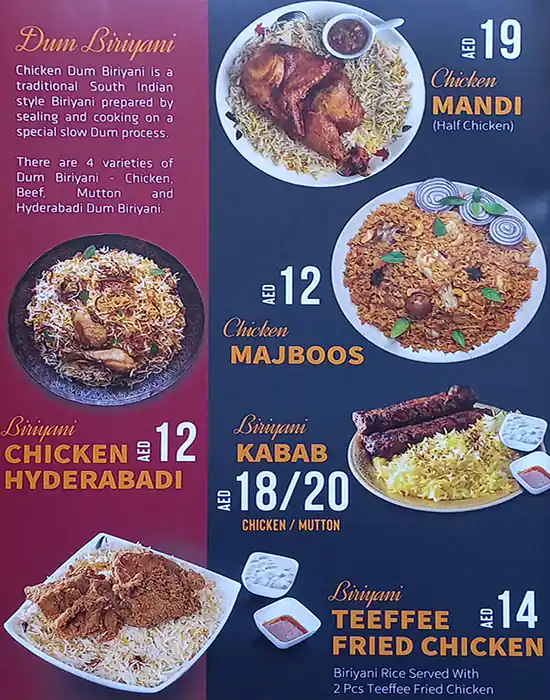 Teeffee Menu in Al Barsha, Dubai 