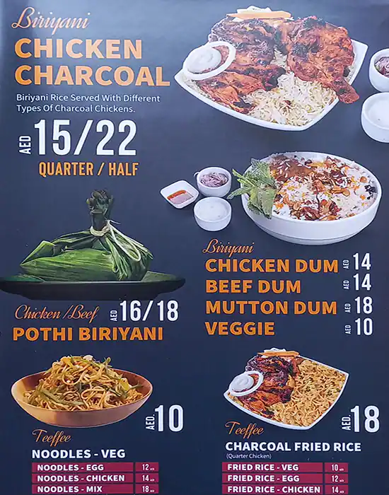 Teeffee Menu in Al Barsha, Dubai 