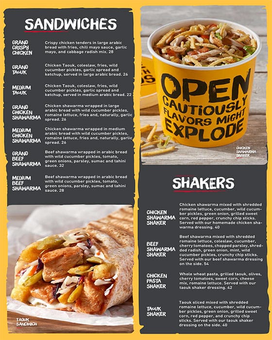 Deek Duke Menu in Burj Khalifa Area 