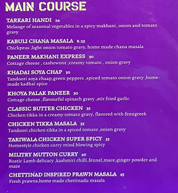 Masala Mantra Menu in Burj Khalifa Area 