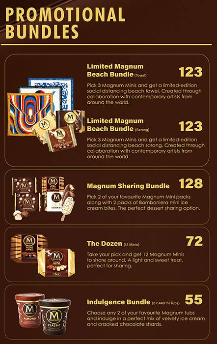 Magnum Dessert Shop - True to Pleasure Menu 