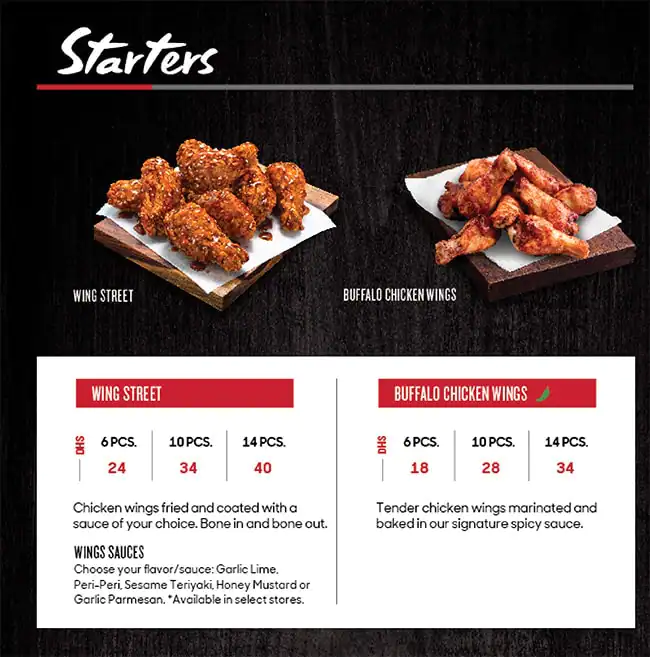 Pizza Hut Menu in Mercato Mall, Jumeirah 1, Dubai 