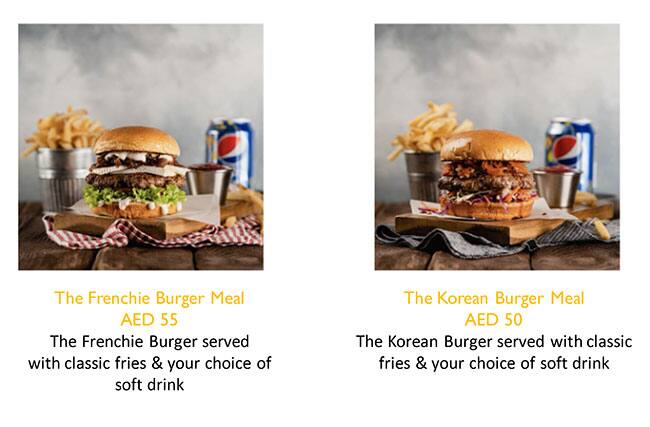 The Burger Fix Menu in Jumeirah 