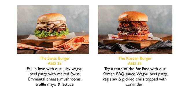 The Burger Fix Menu in Jumeirah 