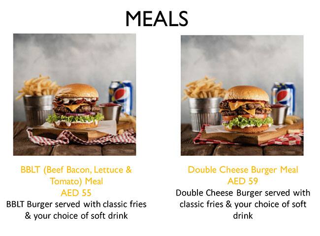 The Burger Fix Menu in Jumeirah 