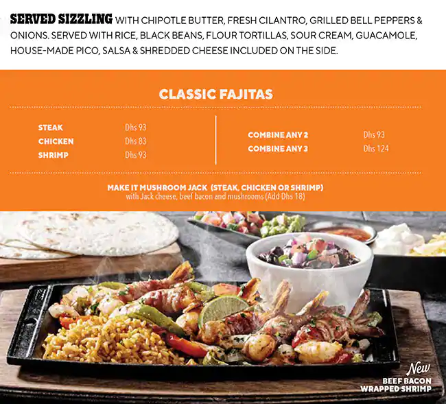 Chili's Menu in Mall of the Emirates, Al Barsha, Dubai 