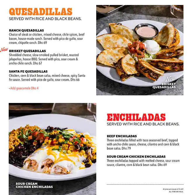 Chili's Menu in Mall of the Emirates, Al Barsha, Dubai 