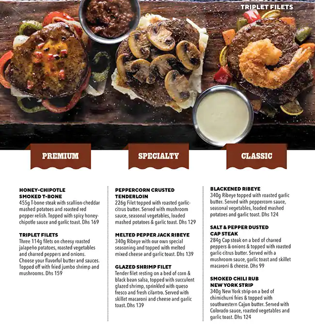 Chili's Menu in Mall of the Emirates, Al Barsha, Dubai 