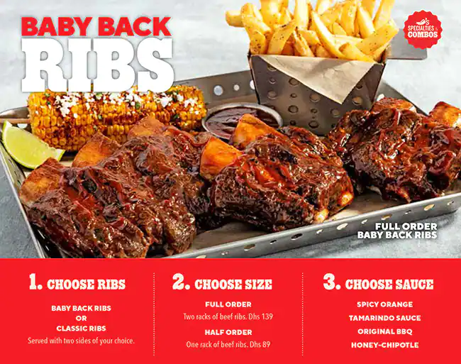 Chili's Menu in Mall of the Emirates, Al Barsha, Dubai 