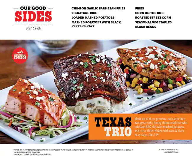 Chili's Menu in Mall of the Emirates, Al Barsha, Dubai 