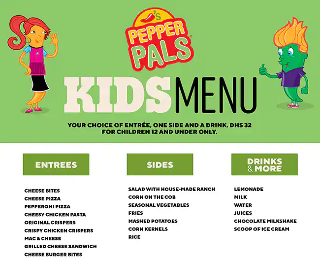 Chili's Menu in Mall of the Emirates, Al Barsha, Dubai 