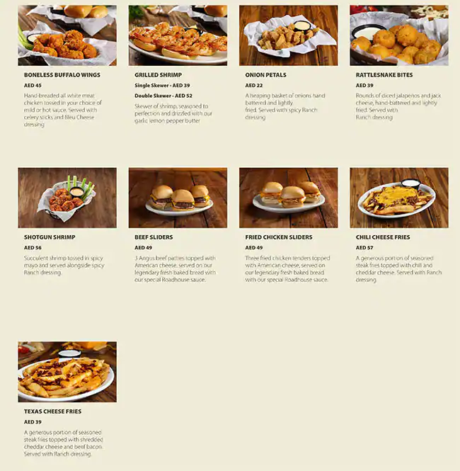 Texas Roadhouse - تكساس رودهاوس Menu 