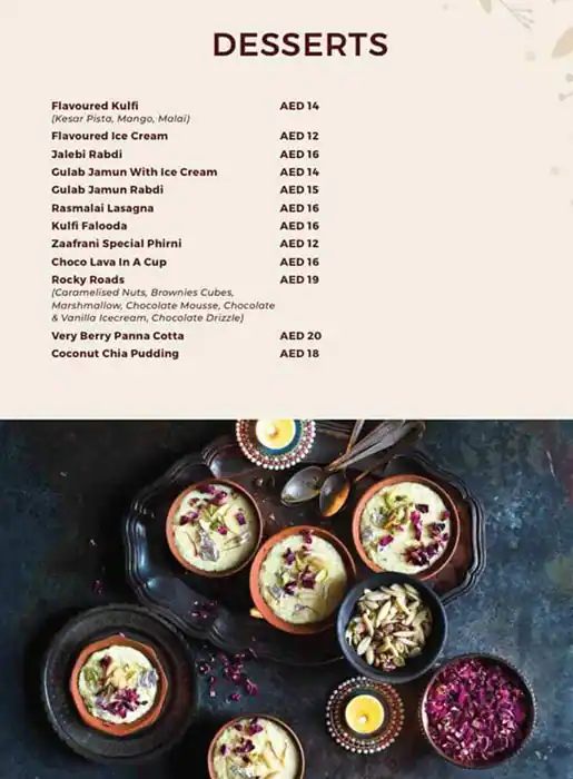 Veganesha Menu in Meena Bazaar, Dubai 