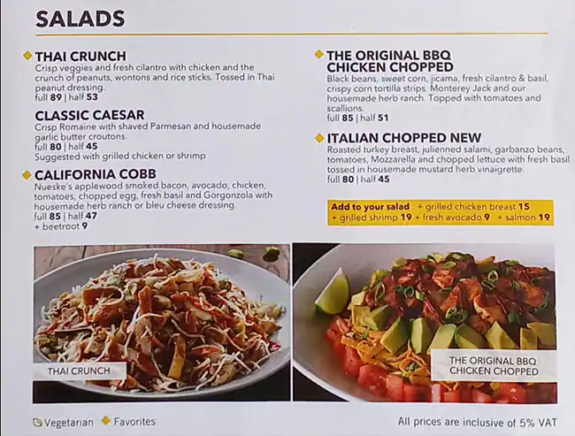 California Pizza Kitchen - كاليفورنيا بيتزا كيتشن Menu 