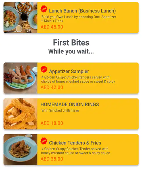 Best restaurant menu near Motor City Dubai