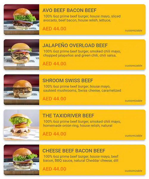 Gourmet Burger Kitchen Menu in City Centre Mirdif, Mirdif, Dubai 