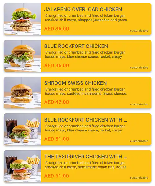 Gourmet Burger Kitchen Menu in City Centre Mirdif, Mirdif, Dubai 