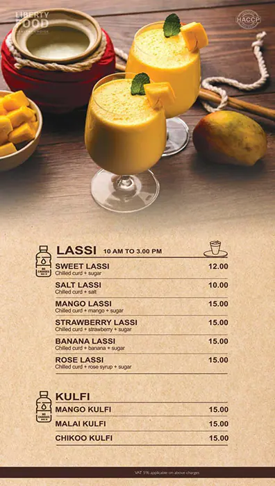 Liberty Food Menu in Al Quoz, Dubai 