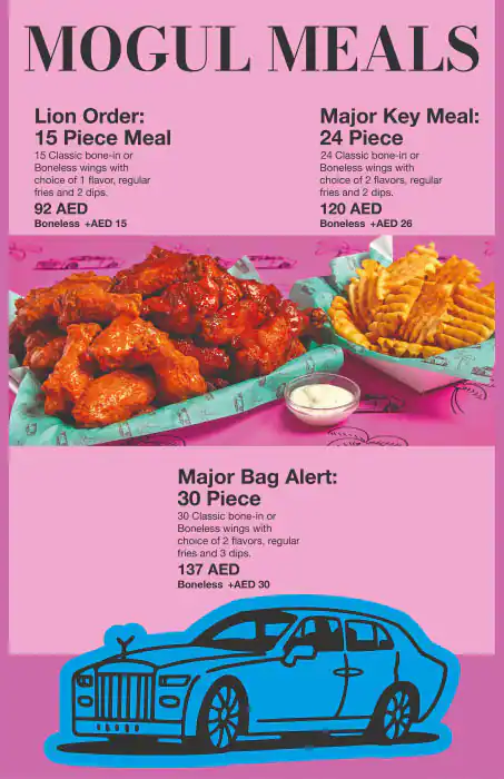 Another Wing by DJ Khaled Menu 