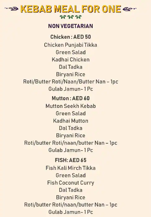 Street Foods by Punjab Grill Menu 