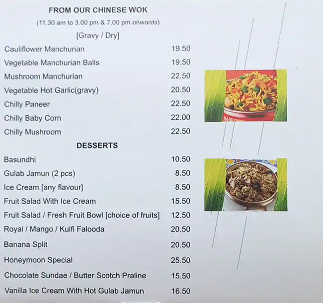 Saravanaa Bhavan Menu in Al Muteena, Dubai 