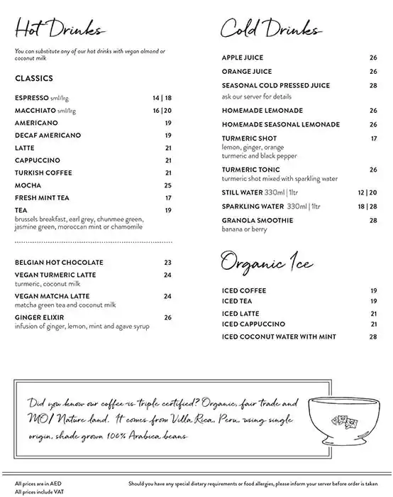 Le Pain Quotidien Menu in City Centre Mirdif, Mirdif, Dubai 