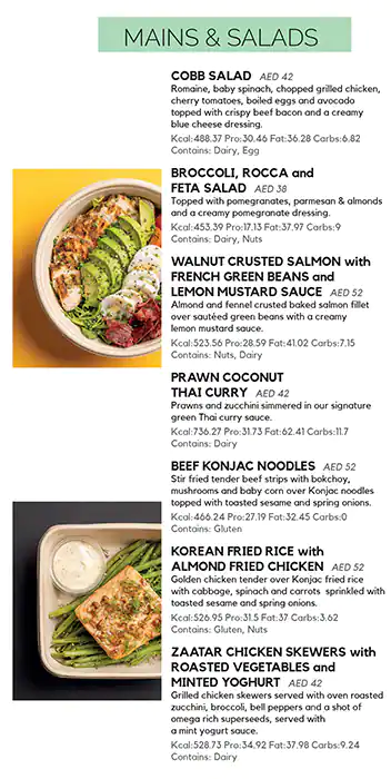 Keto and Co Menu in Financial Center 